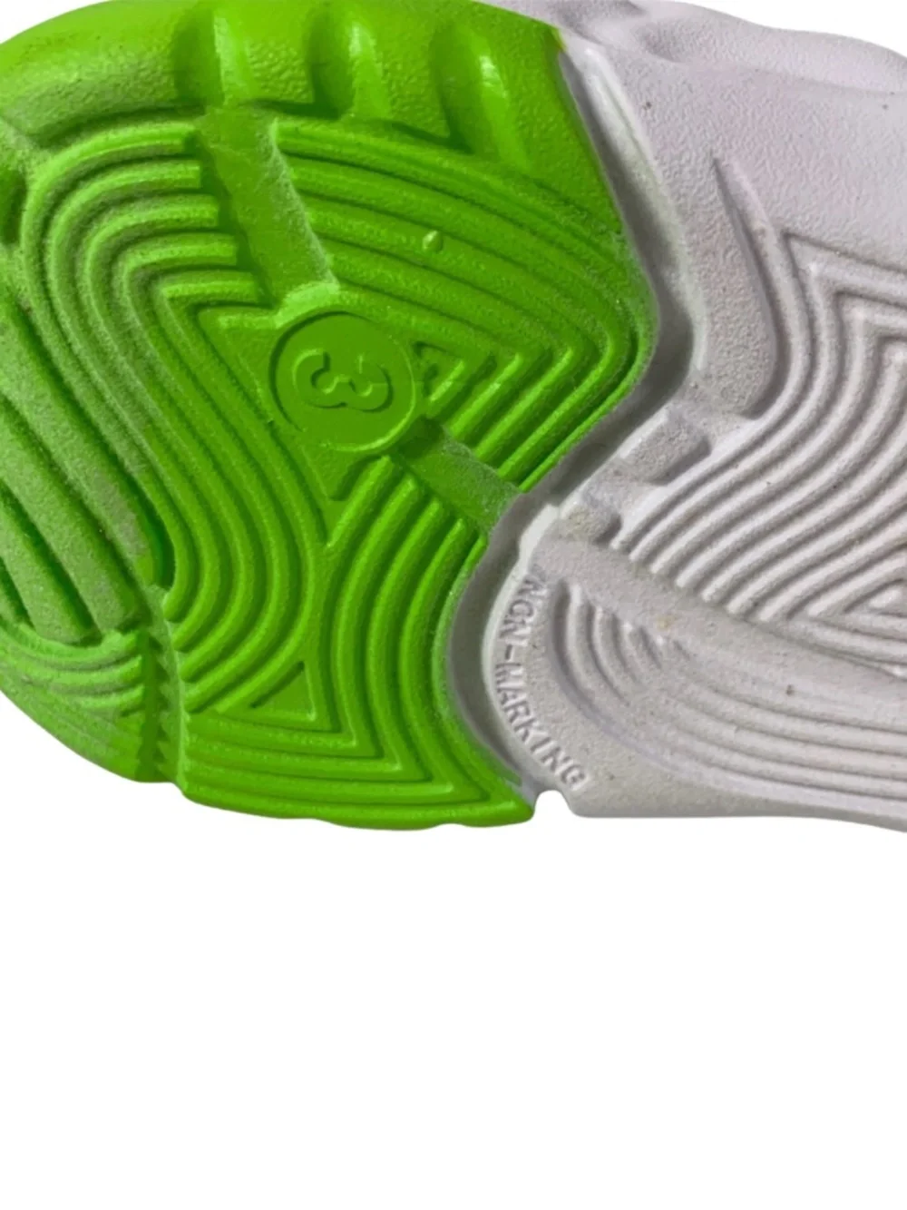 All in Motion Blue and Neon Green Sneakers Kids Size 3 Sporty Colorful
